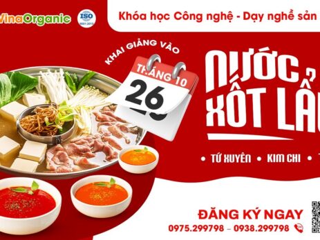 VinaOrganic cung cấp các Khóa học Công nghệ sản xuất thực phẩm, RD, với chi phí tiết kiệm, mở lớp hàng tuần. LH: 0938299798 - 0975299798